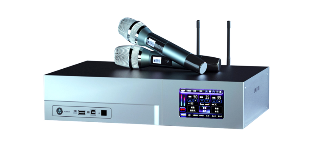 四合一音視頻智能一體機（功放+無線一拖二話筒+效果器+點歌係統）PC601